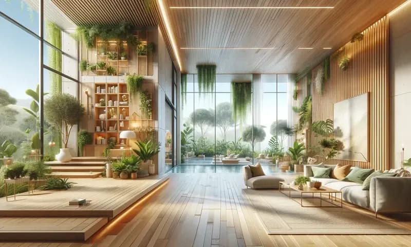 Inspirasi desain biofilik pada interior rumah (Foto: PARBOABOA/Wanovy)
