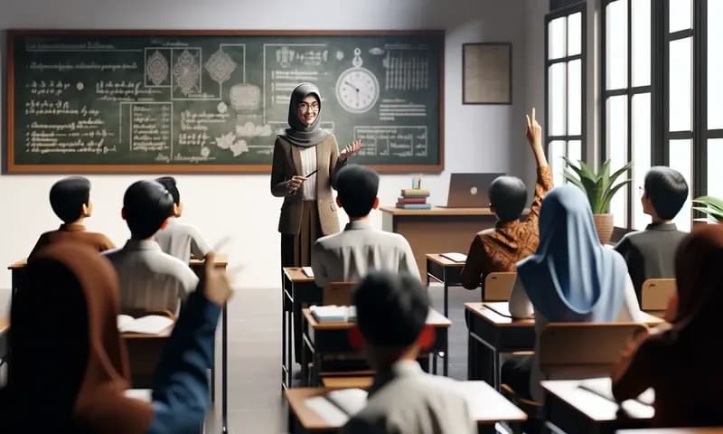 Ilustrasi seorang guru yang sedang memberikan penjelasan kepada siswa-siswanya (Foto: Parboaboa/Krisna)